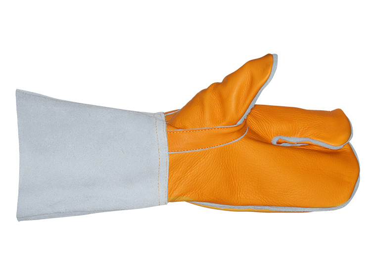 ペンギンエース 床革手袋 黄表革・アテツキ Ｌサイズ - 安全・保護用品
